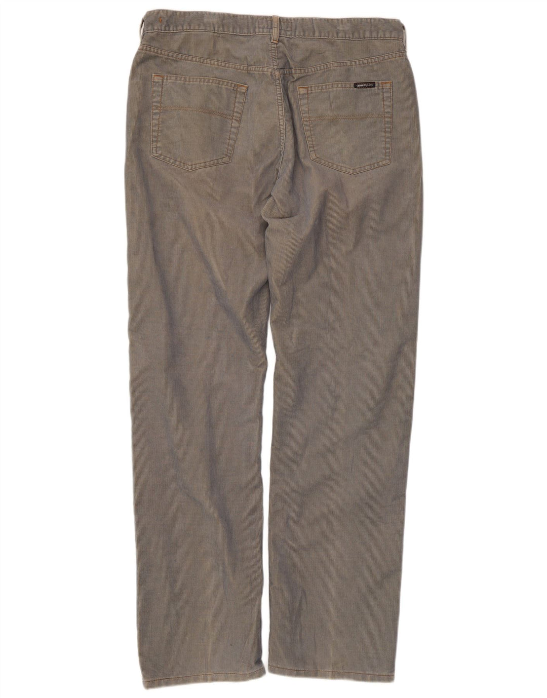 Pantaloni dritti da uomo in velluto a coste Cerruti W38 L34 poliestere blu