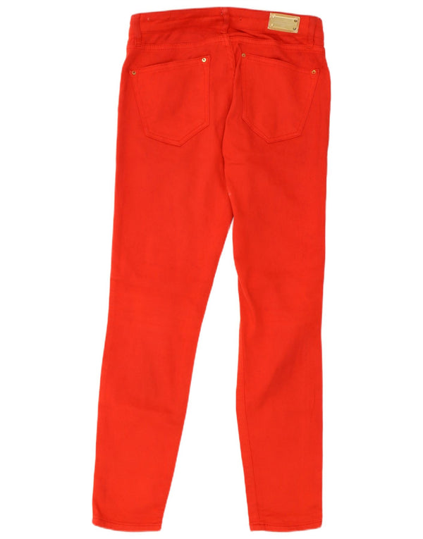 Jeans slim da donna Zara EU 36 XS W28 L28 rosso cotone