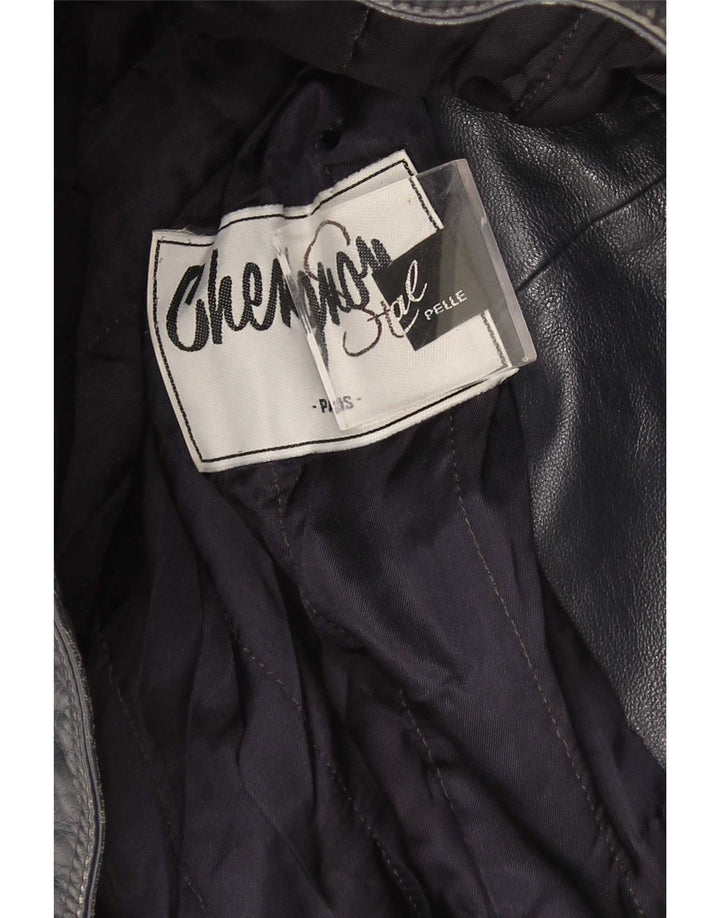 Giacca in pelle da donna Chevignon UK 16 grande blu navy