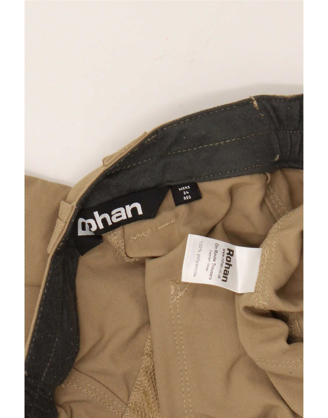 Pantaloni chino dritti da uomo Rohan W34 L29 poliammide kaki