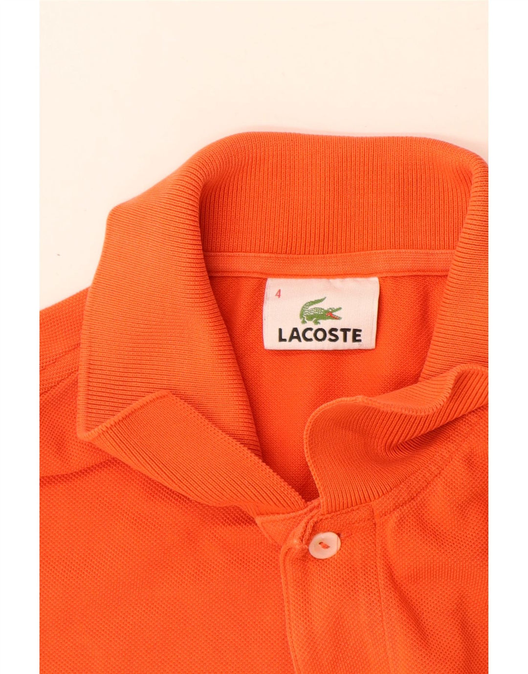 Polo da uomo Lacoste taglia 4, cotone arancione medio
