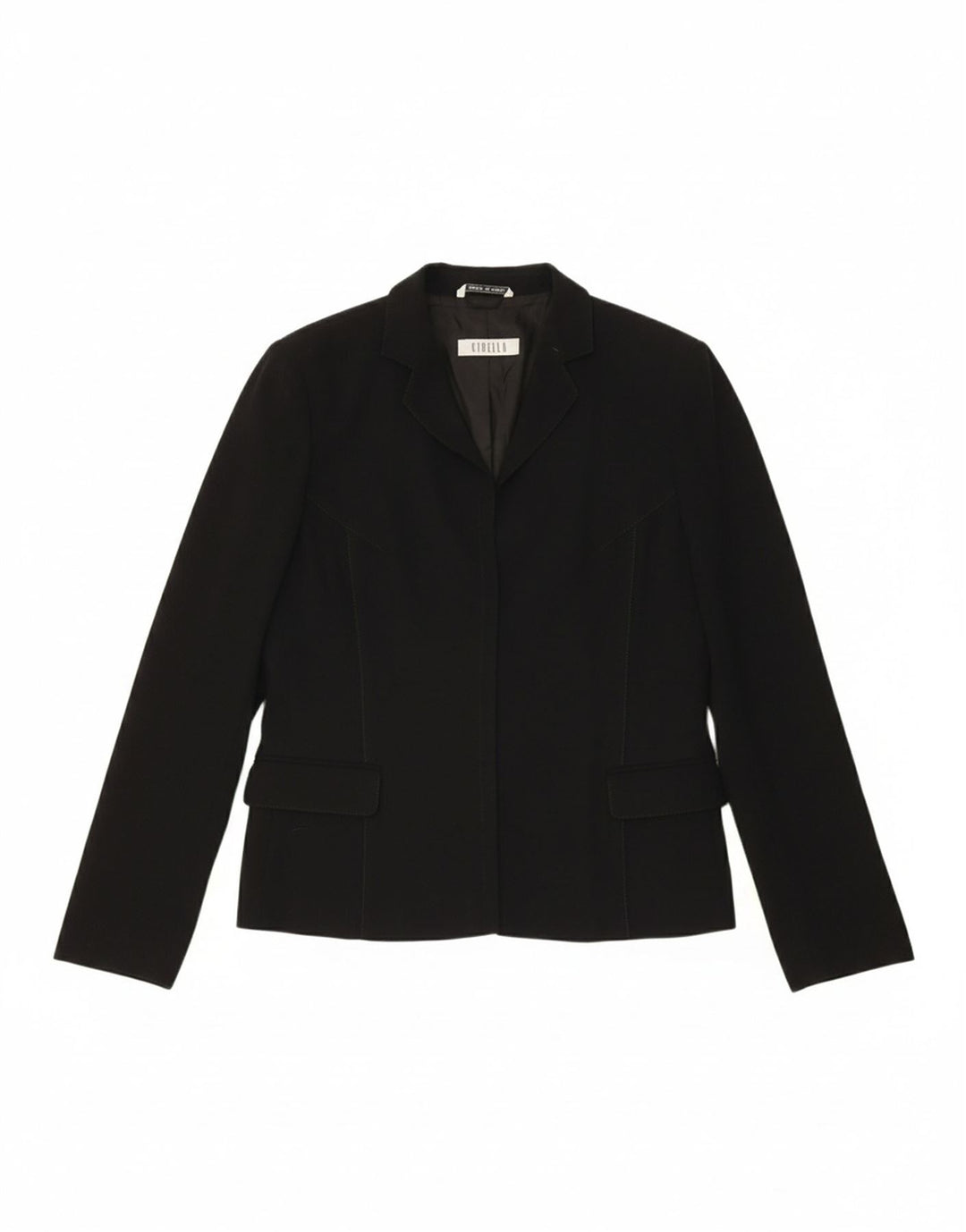 MARELLA Womens Blazer Jacket UK 12 Medium Black Viscose