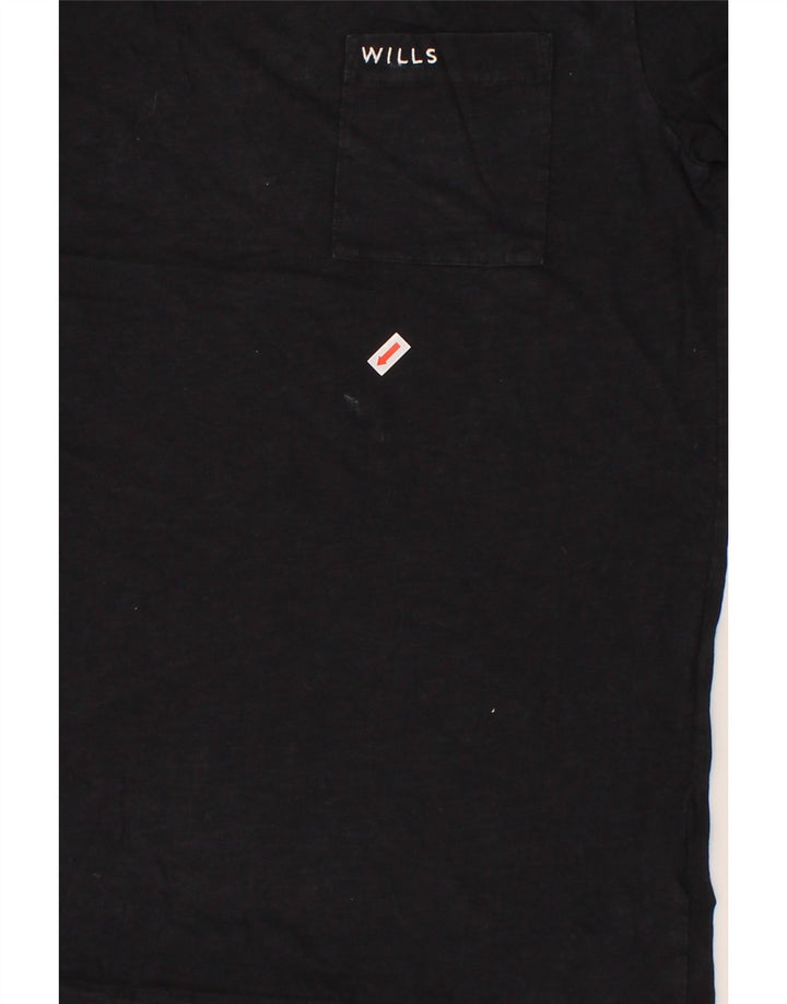 JACK WILLS Mens Slim Fit T-Shirt Top Small Black Cotton Vintage Jack Wills and Second-Hand Jack Wills from Messina Hembry 