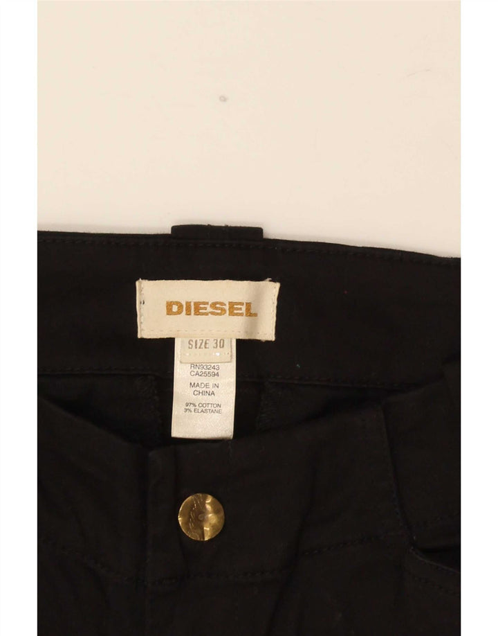 Pantaloni cargo slim da donna Diesel W30 L35 cotone nero