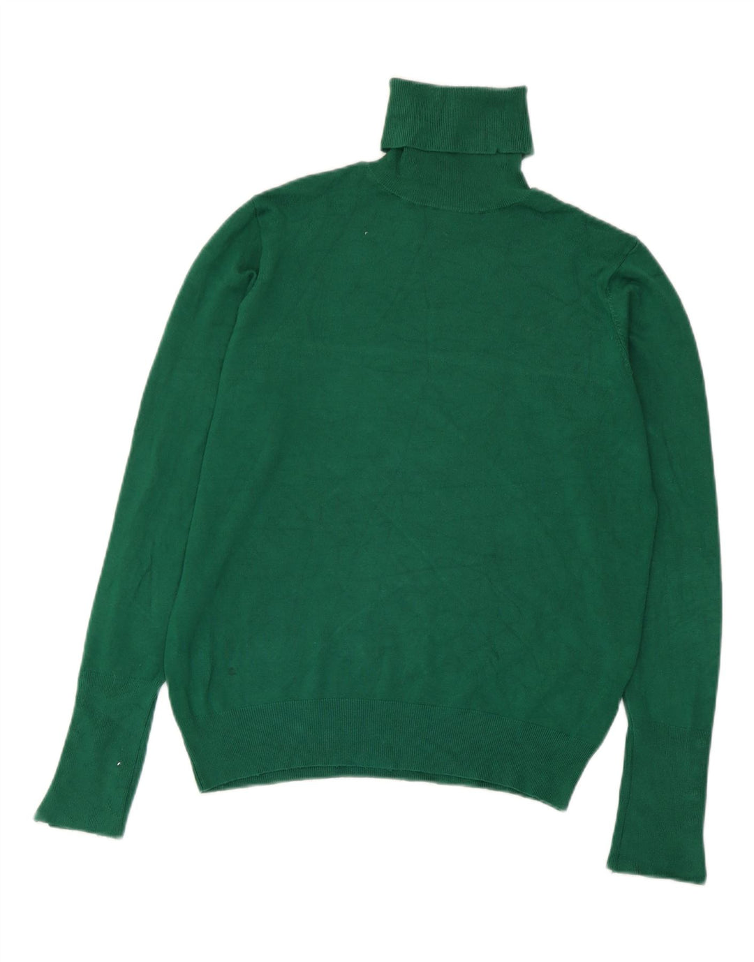 Maglione maglione a collo alto da donna Zara UK 12 Viscosa verde medio