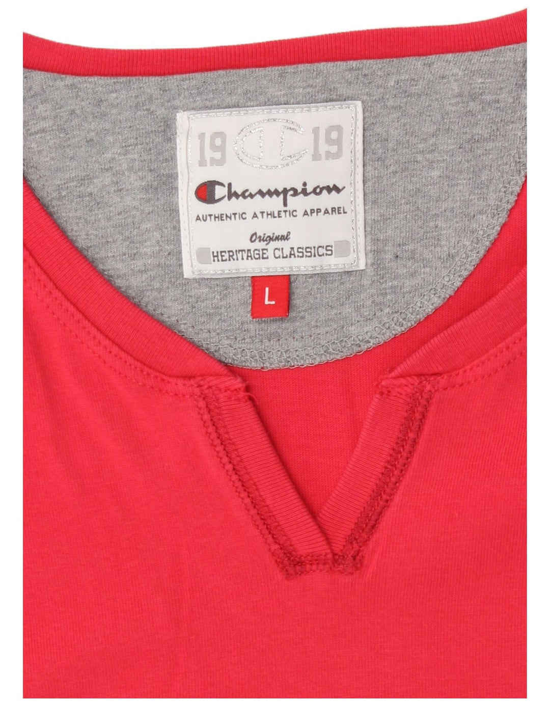 T-shirt Champion Heritage Classics da donna UK 14 Large Rossa