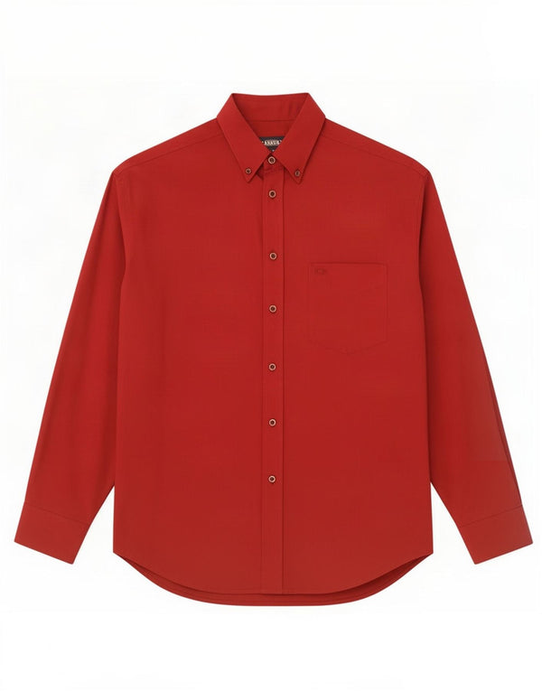 Camicia da uomo Carrera in cotone rosso medio