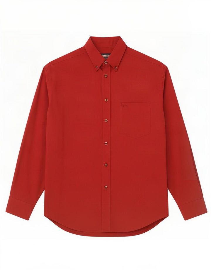 Camicia da uomo Carrera in cotone rosso medio