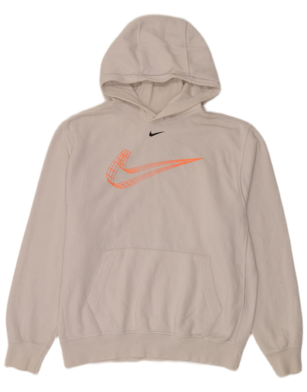 Felpa con cappuccio grafica Nike da uomo in cotone bianco medio