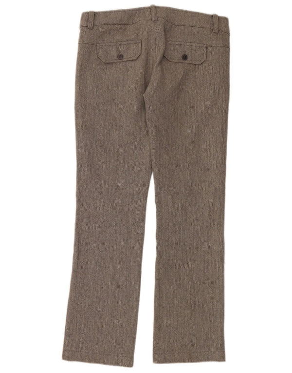 Dondup Pantaloni Casual Bootcut da Donna IT 44 Medio W34 L32 Grigio a Spina di Pesce