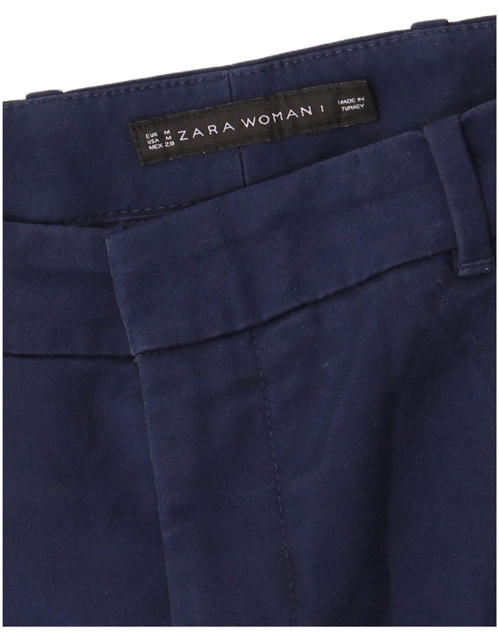 Pantaloni chino slim da donna Zara medi W28 L28 blu navy