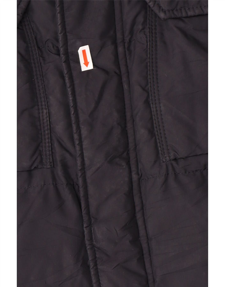 Giacca imbottita con cappuccio da uomo FAY UK 40 Large in poliestere blu navy