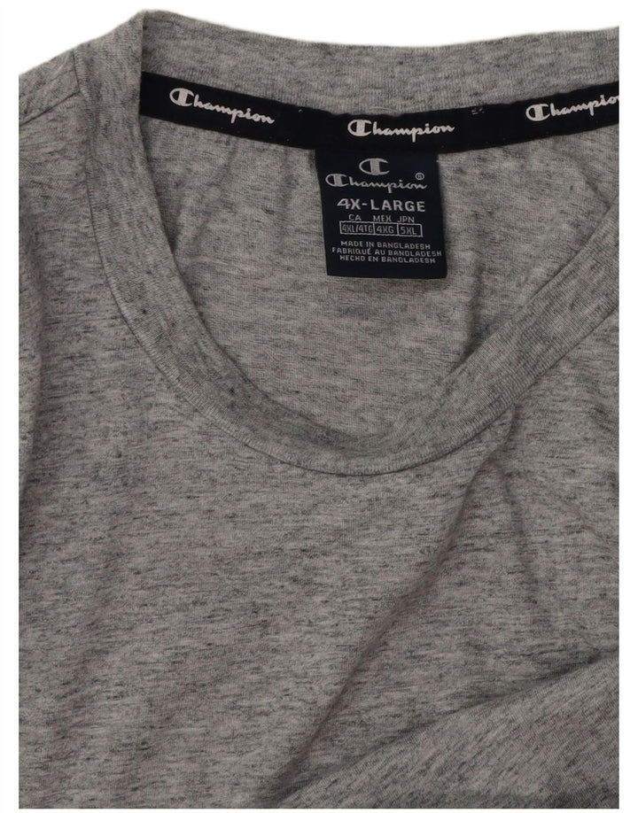 T-shirt da uomo Champion Top 4XL Grigia chiazzata