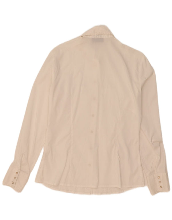 Camicia Trussardi Jeans Donna UK 14 Large Cotone Bianco