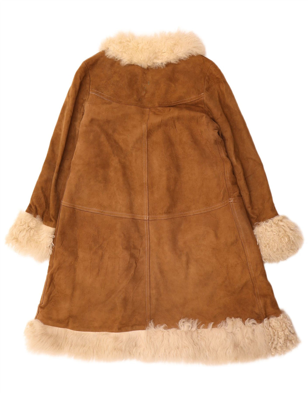 Cappotto in shearling da donna VINTAGE EU 42 Large Marrone