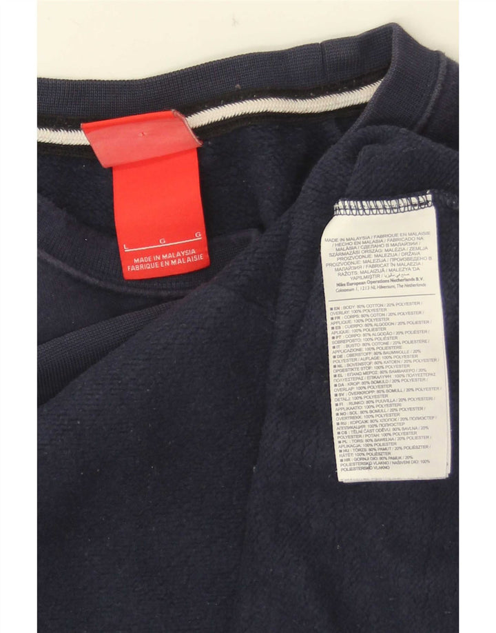 Felpa Nike da uomo, grande, in cotone color block, blu navy