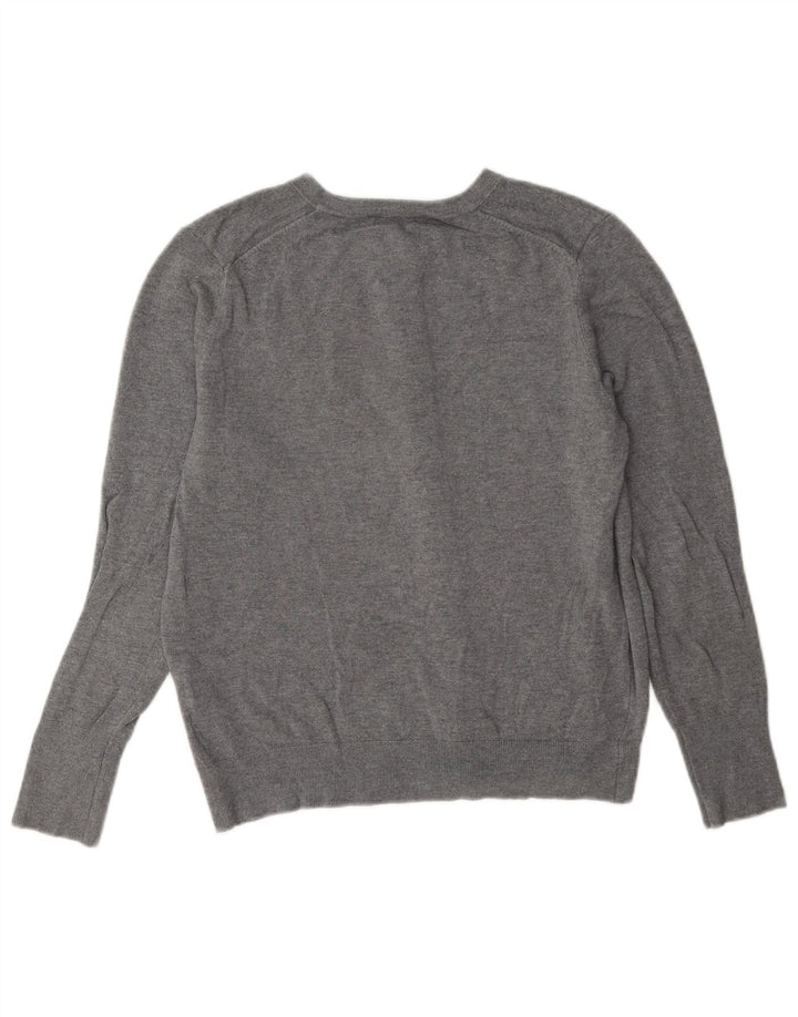 Maglione cardigan da donna Zara UK 14 grande classico in viscosa grigia