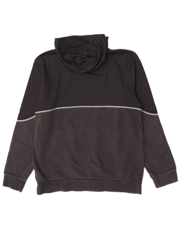 Felpa con cappuccio grafica Adidas da ragazzo 15-16 anni in cotone color block nero