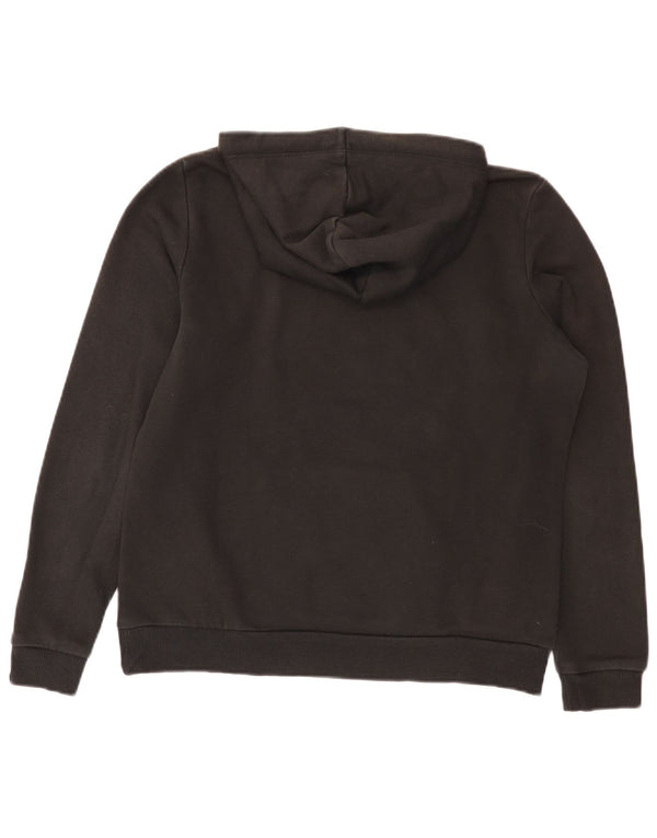 Felpa con cappuccio grafica da donna Puma UK 14 grande cotone nero