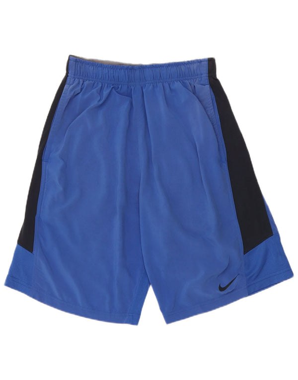 Pantaloncini sportivi Nike da uomo Dri Fit piccoli blu in poliestere color block