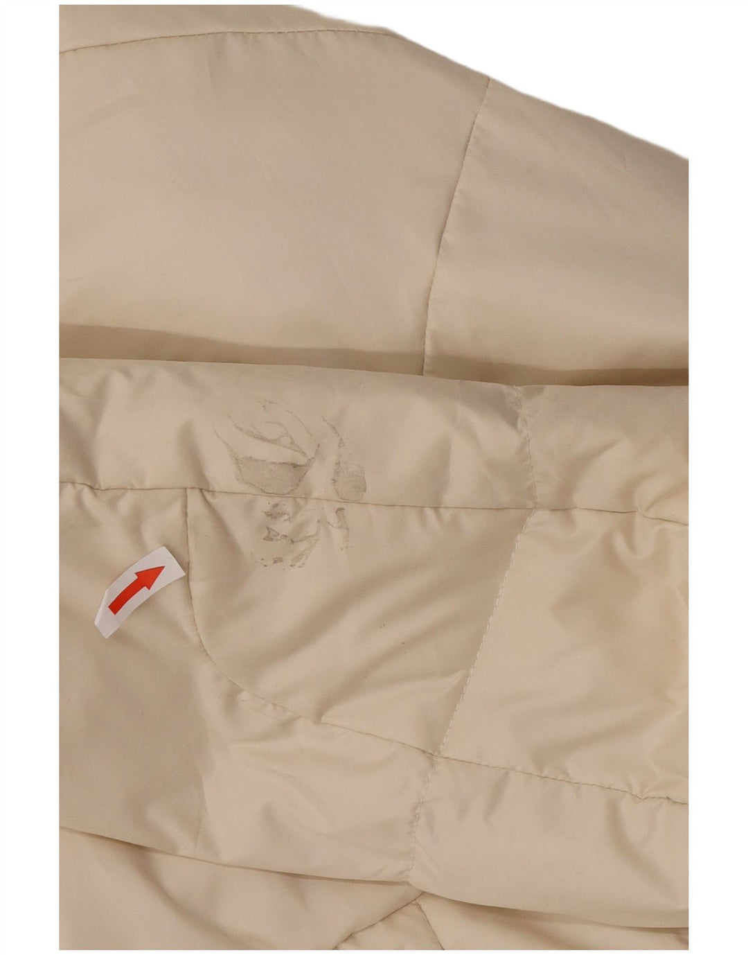 Giacca imbottita corta da donna Ralph Lauren UK 14 poliestere bianco sporco medio