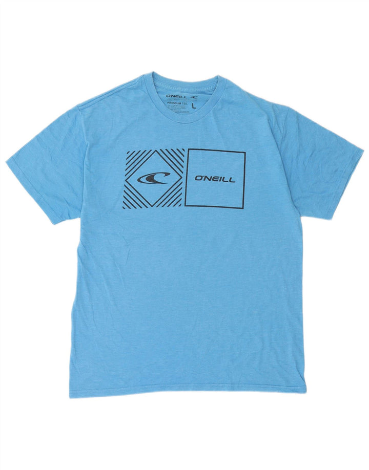 T-shirt grafica da uomo O'Neill Top grande in cotone blu