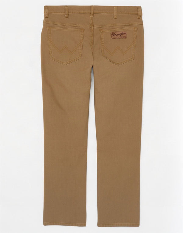 Pantaloni casual dritti elasticizzati Texas da uomo Wrangler W36 L32 cotone marrone
