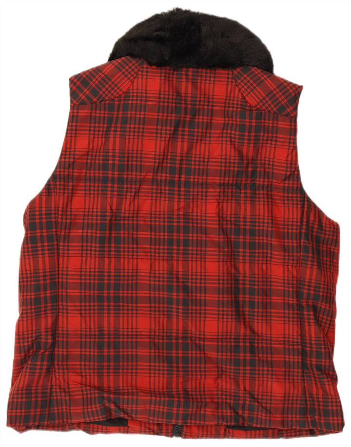 Gilet da donna RALPH LAUREN UK 18 XL Poliestere rosso a quadri