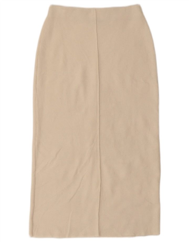 Gonna longuette in maglia da donna Zara piccola W26 bianco sporco