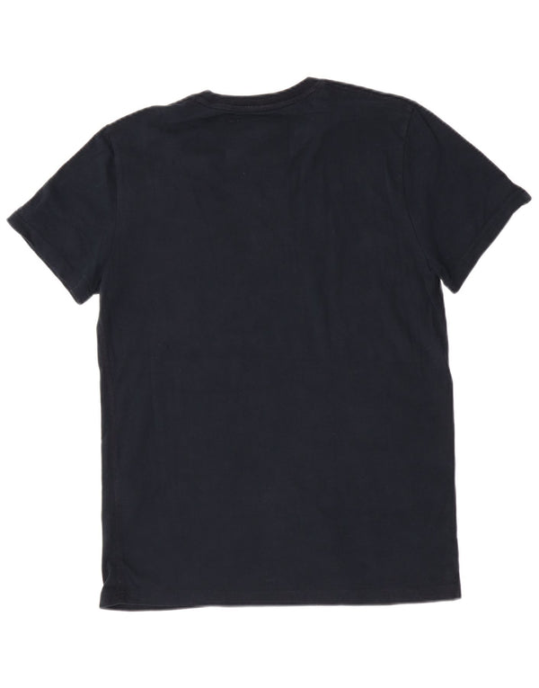 T-shirt grafica da uomo Superdry Top in cotone floreale medio blu navy
