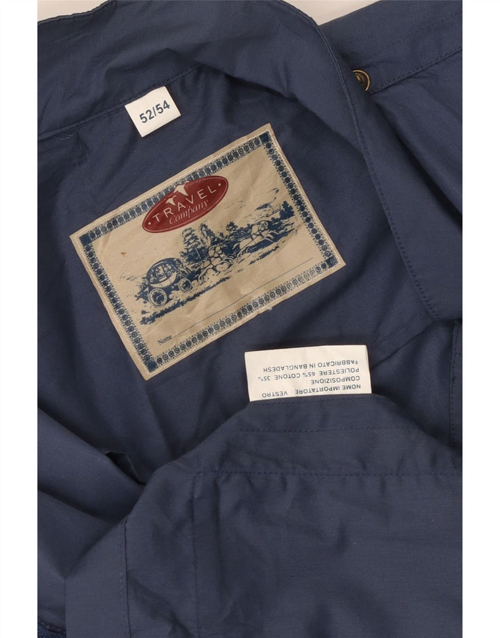 Giacca utilitaria vintage da uomo IT 52 XL poliestere blu