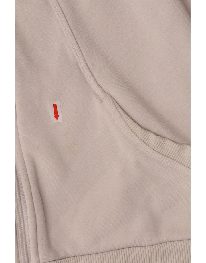 Felpa con cappuccio e zip da donna PUMA UK 10 Small Bianca