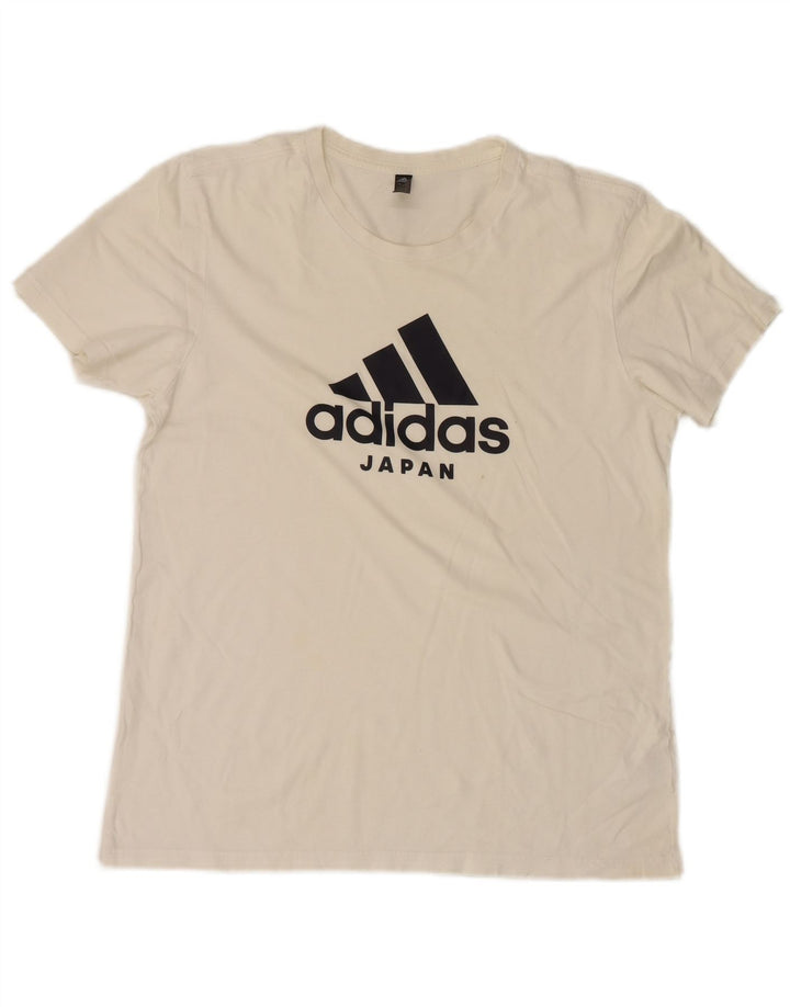Maglietta grafica da uomo Adidas Top bianca media