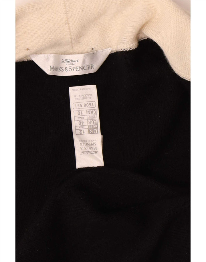 Maglione cardigan oversize da donna Marks & Spencer UK 12 medio nero