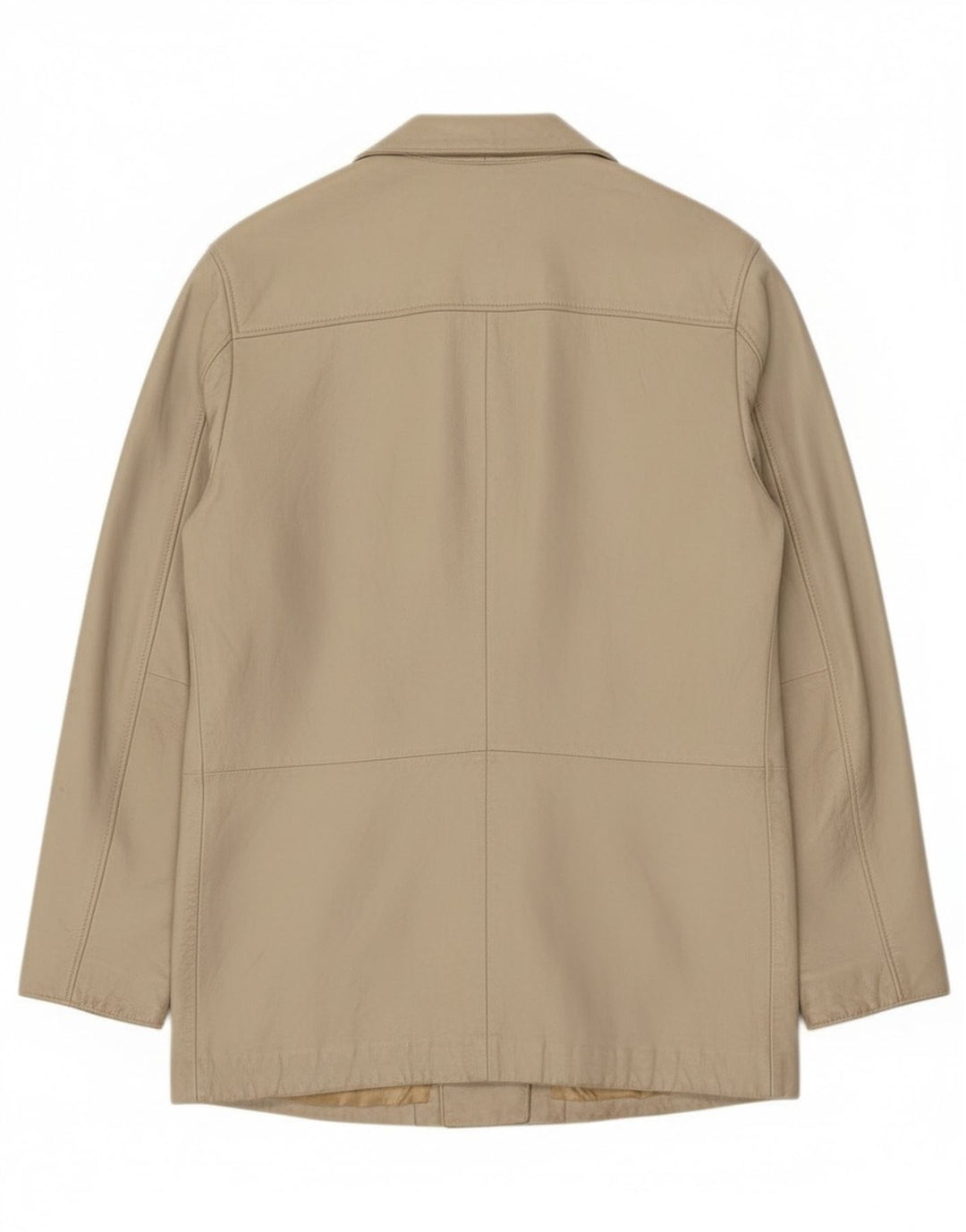 Giacca blazer in pelle da donna a 2 bottoni Marcos IT 44 Pelle beige media