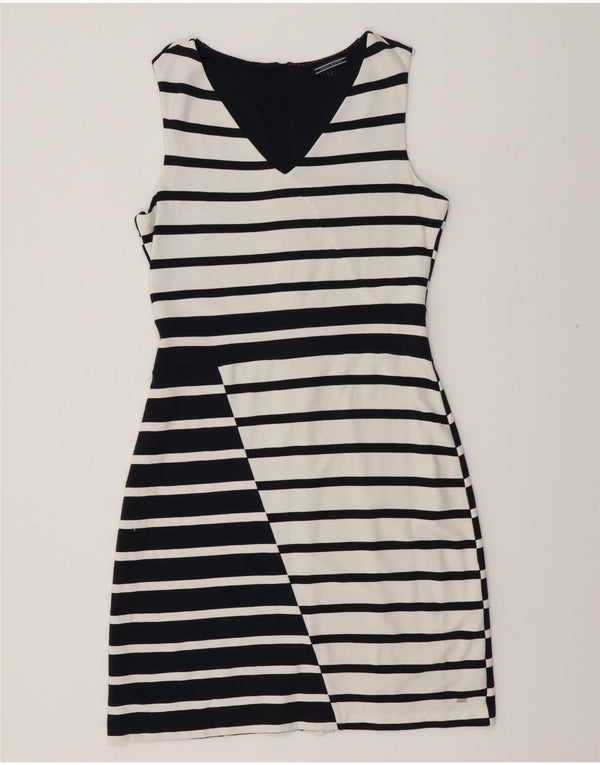 TOMMY HILFIGER Abito tubino senza maniche da donna UK 14 Grandi righe bianche