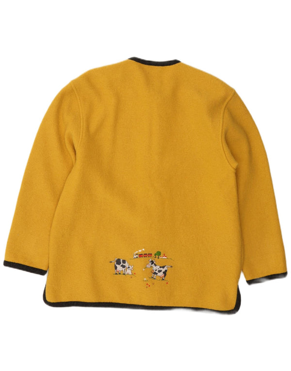 Maglione cardigan da donna GEIGER EU 42 Large Yellow New Wool