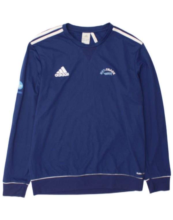 Adidas Mens Climacool Graphic Top Long Sleeve UK 42/44 Large Navy Blue