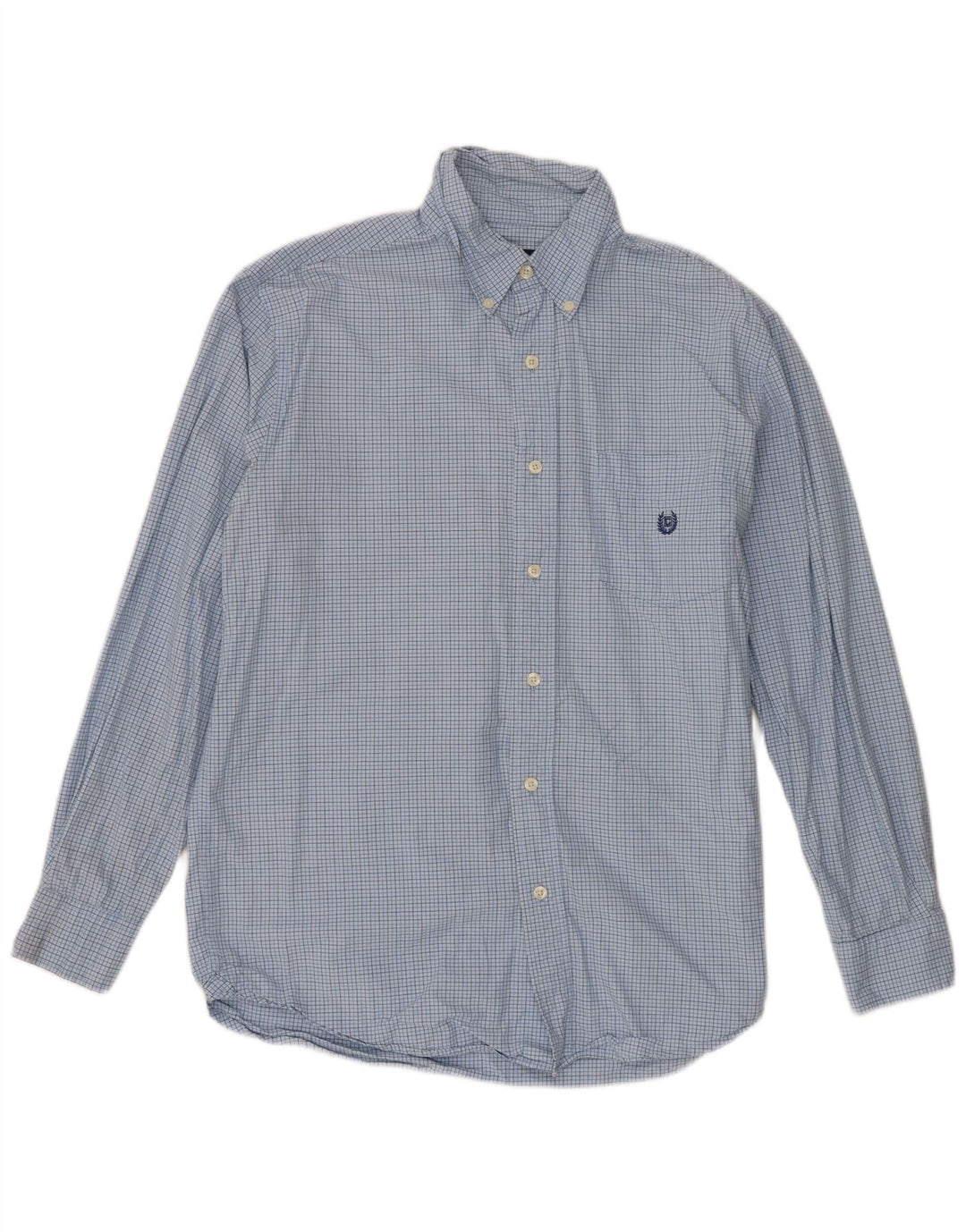 Camicia da uomo Chaps in cotone a quadretti blu medio