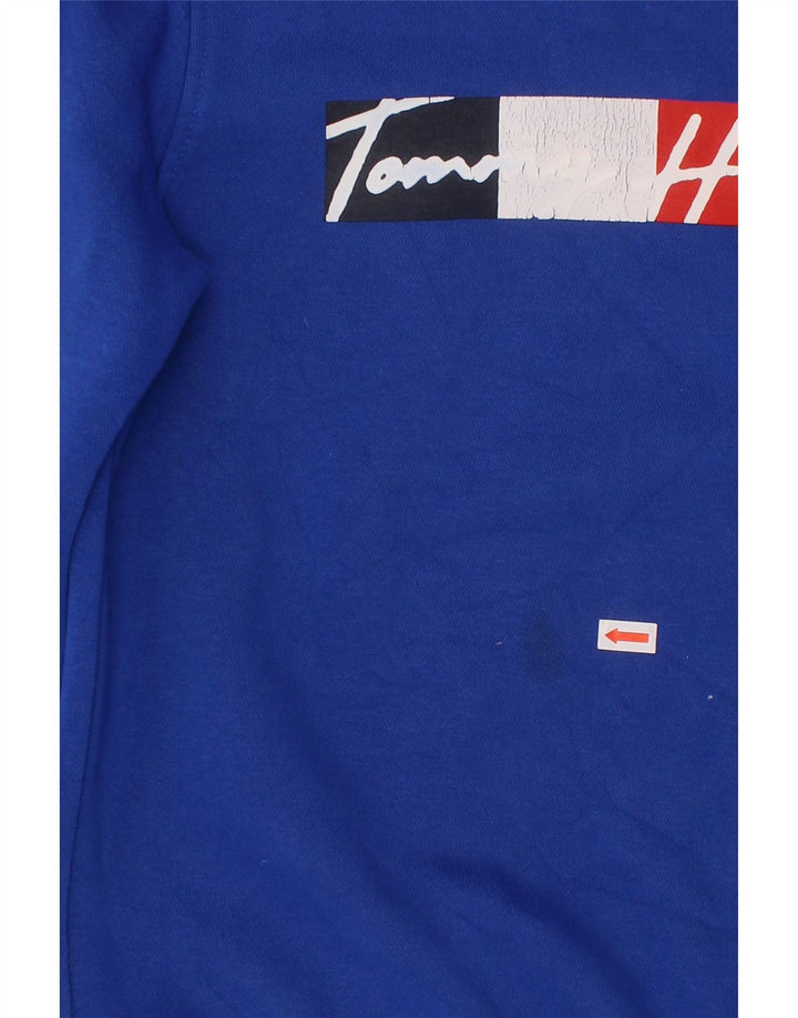 TOMMY HILFIGER Felpa con grafica per ragazzi Maglione 8-9 anni Cotone blu medio