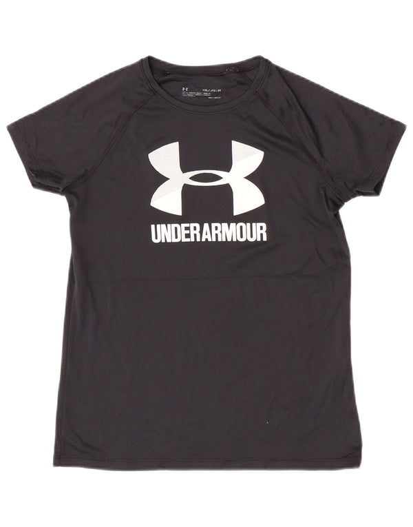 Maglietta grafica per ragazze Under Armour Top 13-14 anni XL nera sportiva