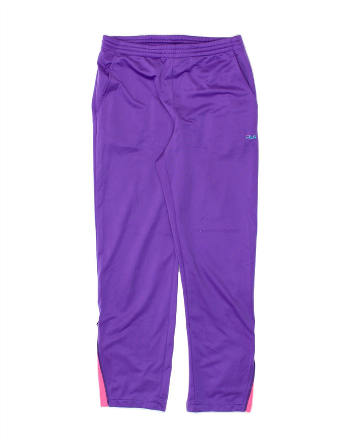 FILA Mens Tracksuit Trousers IT 46 Small Purple Colourblock Polyester Vintage Fila and Second-Hand Fila from Messina Hembry 