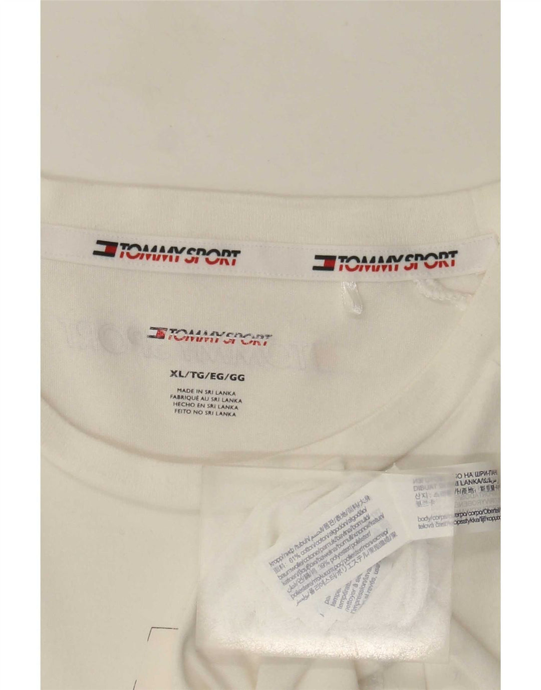 T-shirt da uomo Tommy Hilfiger Top XL in cotone bianco