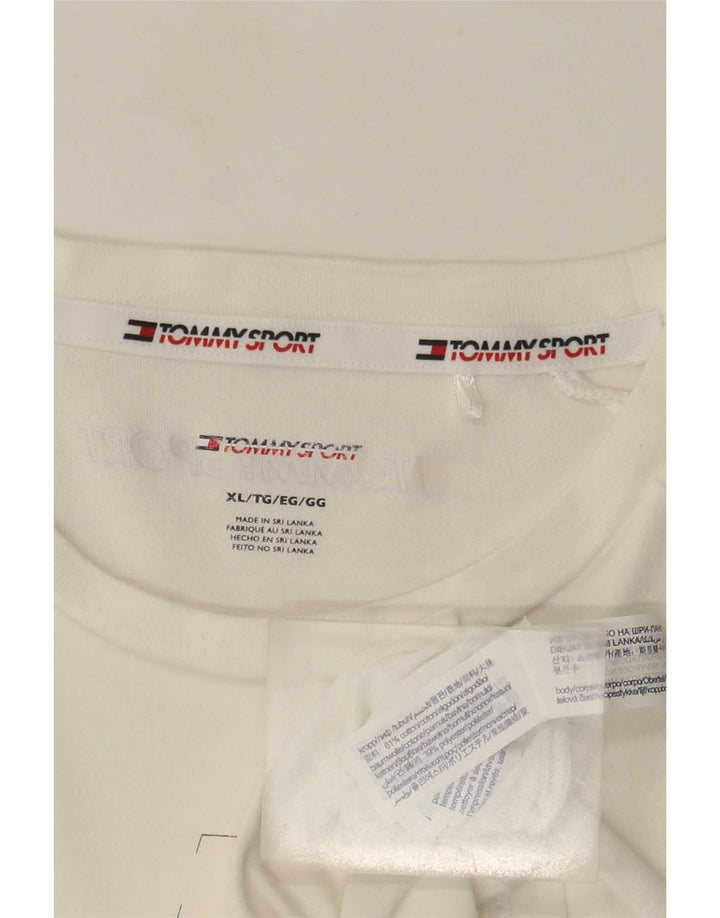 T-shirt da uomo Tommy Hilfiger Top XL in cotone bianco
