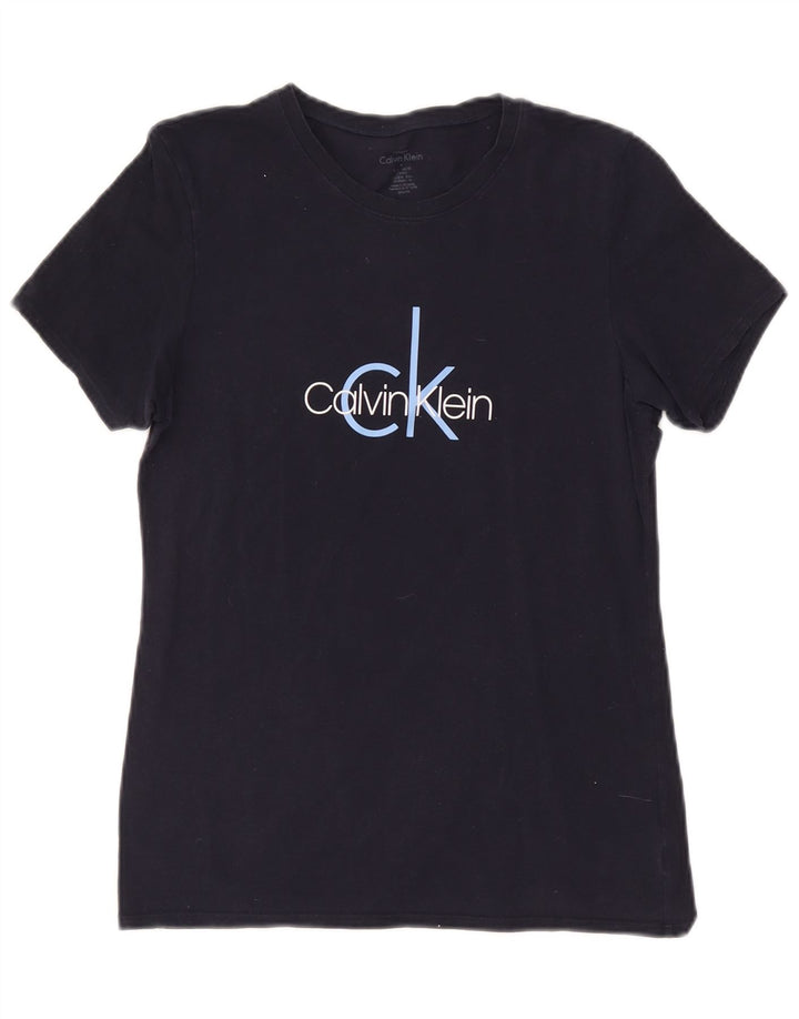 Maglietta grafica da donna Calvin Klein Top UK 14 medio blu navy