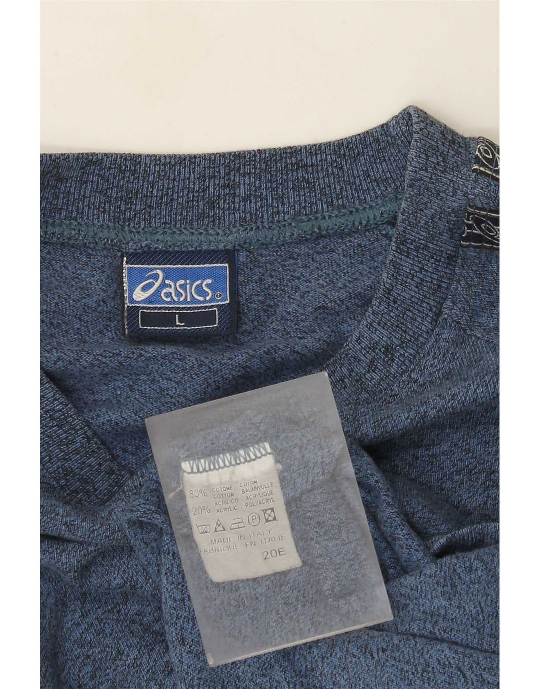 T-shirt grafica da uomo Asics, taglia grande, in cotone color block blu
