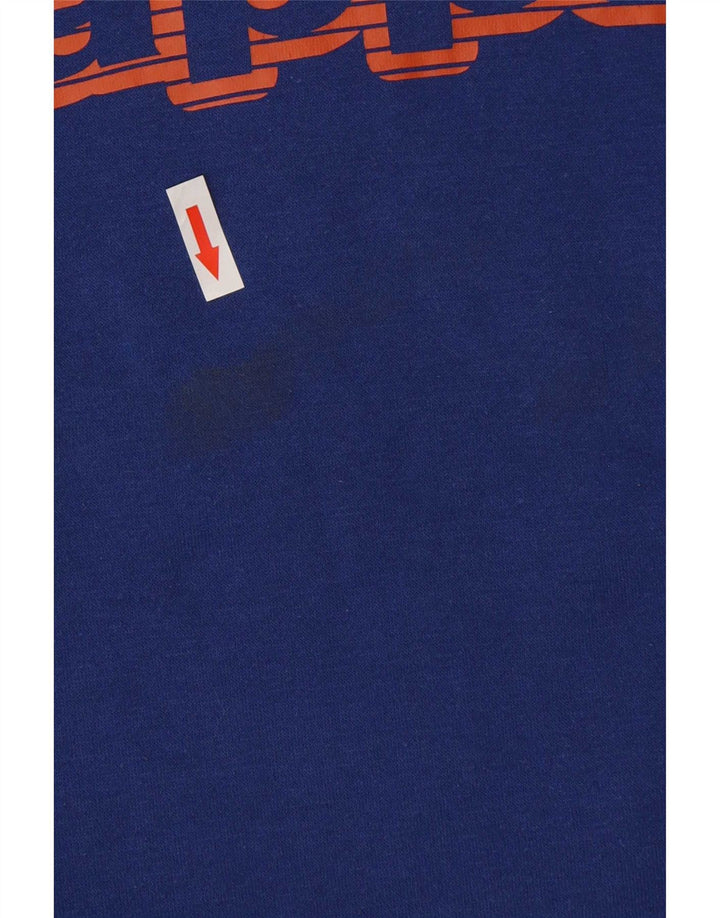 Maglione con cappuccio grafico da uomo Kappa grande blu