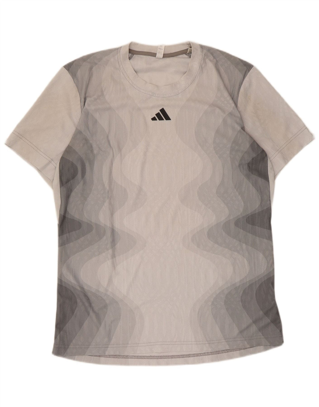 T-shirt da uomo Adidas Top Large in poliestere tie-dye grigio
