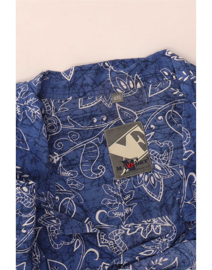 Camicia a maniche corte da uomo Maxfort 4XL Blu floreale