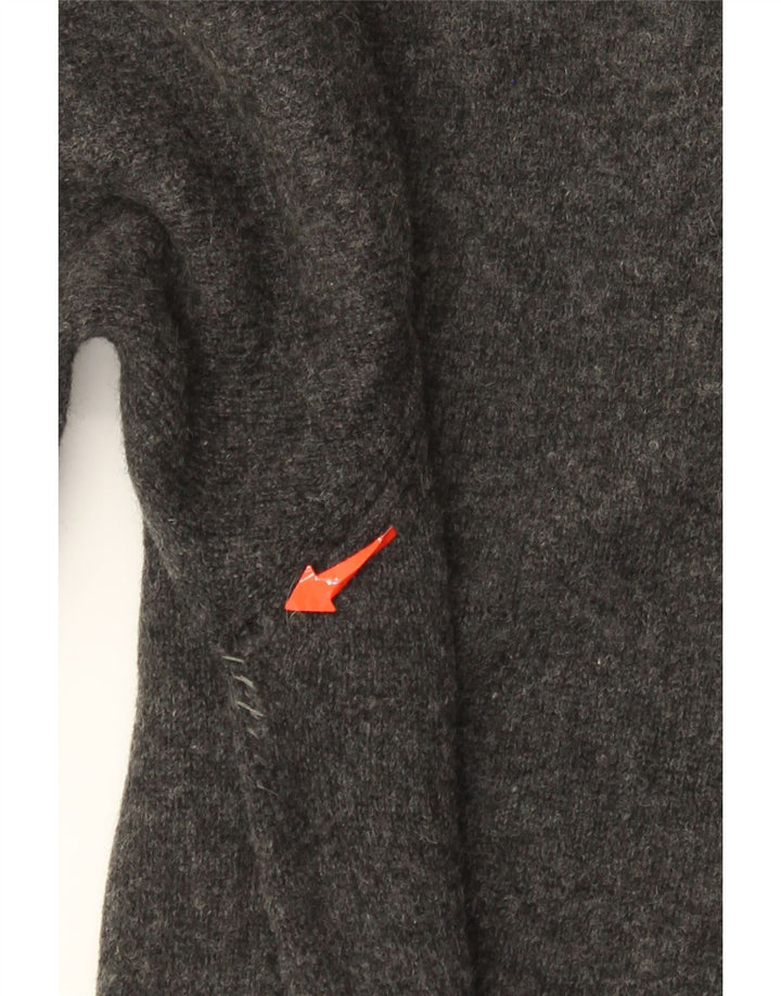 Maglione da uomo con scollo a V Tommy Hilfiger piccolo in lana d'agnello grigia